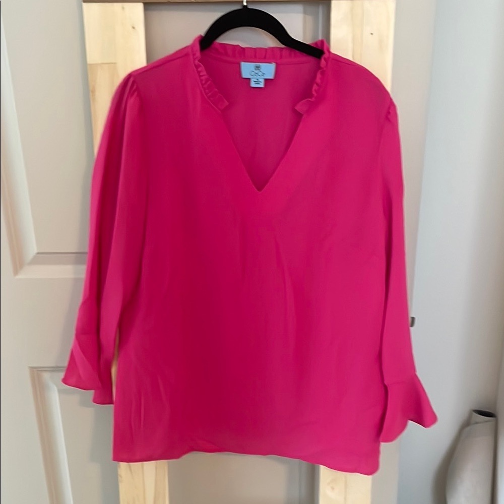 CeCe Anaya Ruffle Blouse